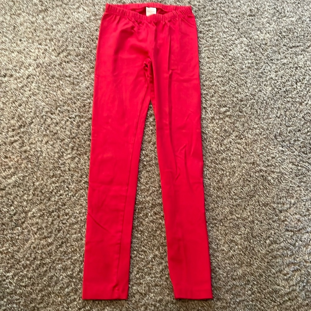 Red slim leggings
